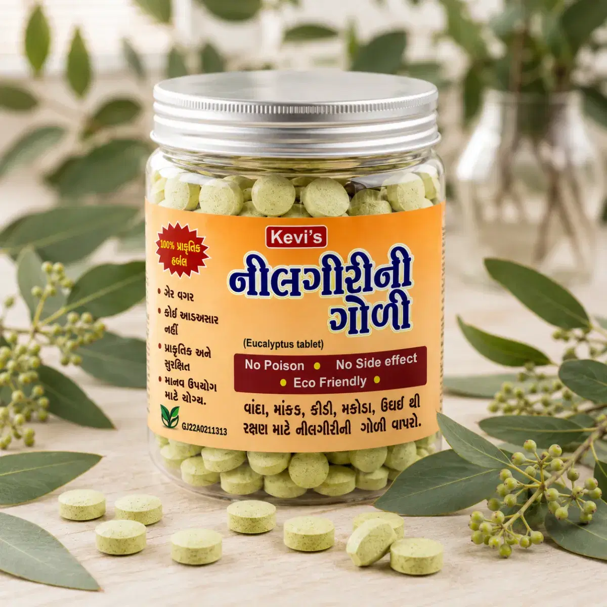 Kevi's Eucalyptus Tablet (Nilgiri Goli), Jar