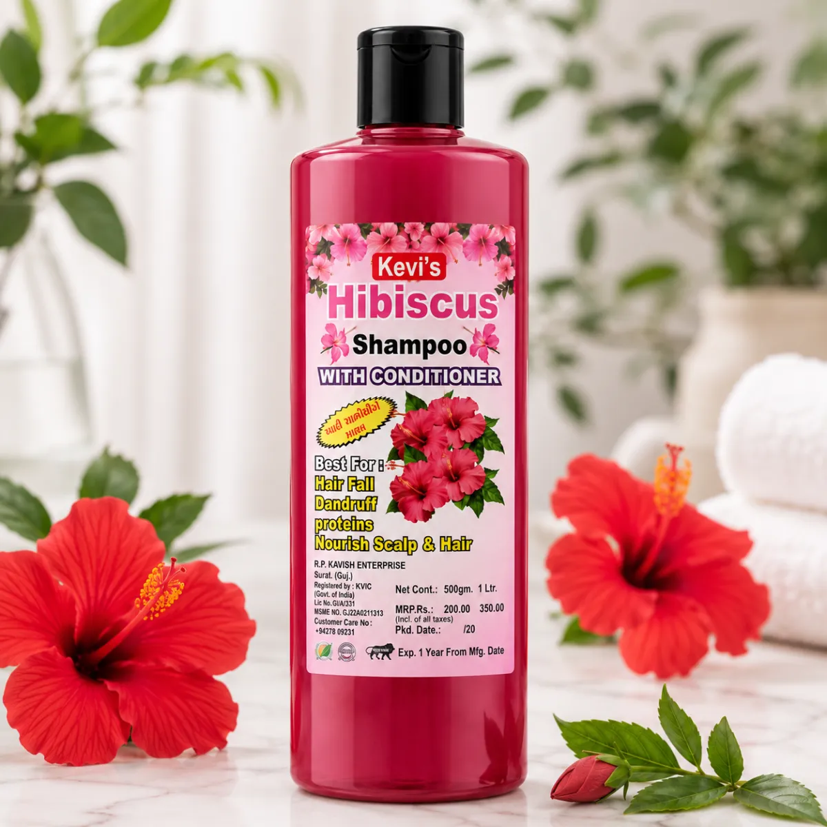 Hibiscus Shampoo for Hair Fall & Growth | Kevi's